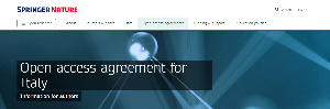 Contratti trasformativi: APC dell'editore Springer in esaurimento