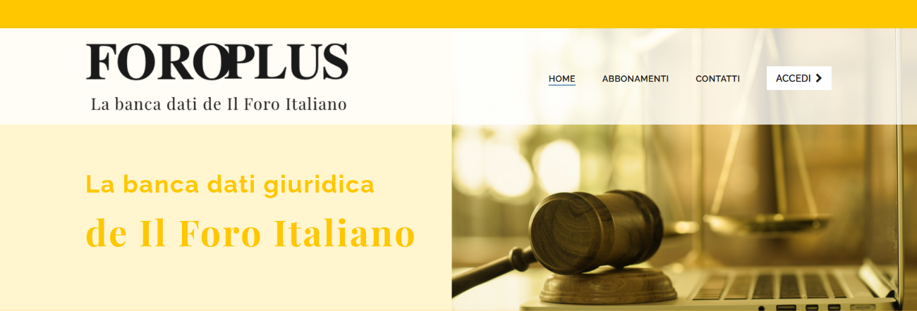 Accesso alla Banca dati giuridica "ForoPLUS"